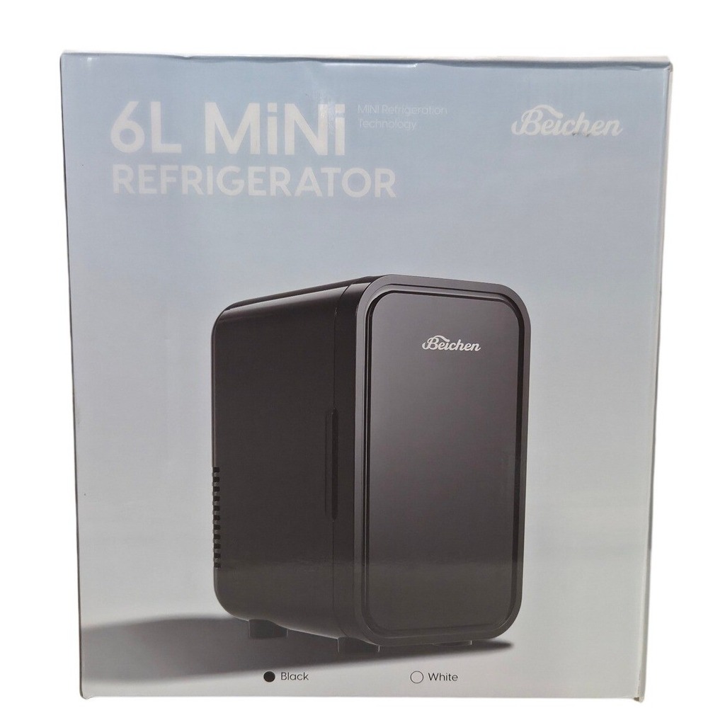 Beichen 6L Mini Refrigerator Black Portable Cooler Warmer AC/DC MAF-6L-H